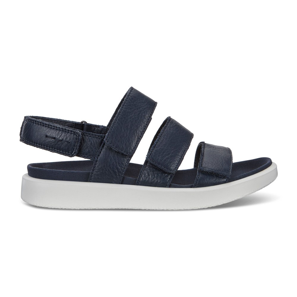 ECCO Womens Sandals Navy - Flowt Flat - JLA-730568